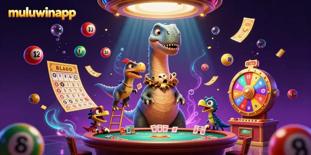 Experience fun and excitement with muluwinapp at a vibrant casino filled with colorful elements.