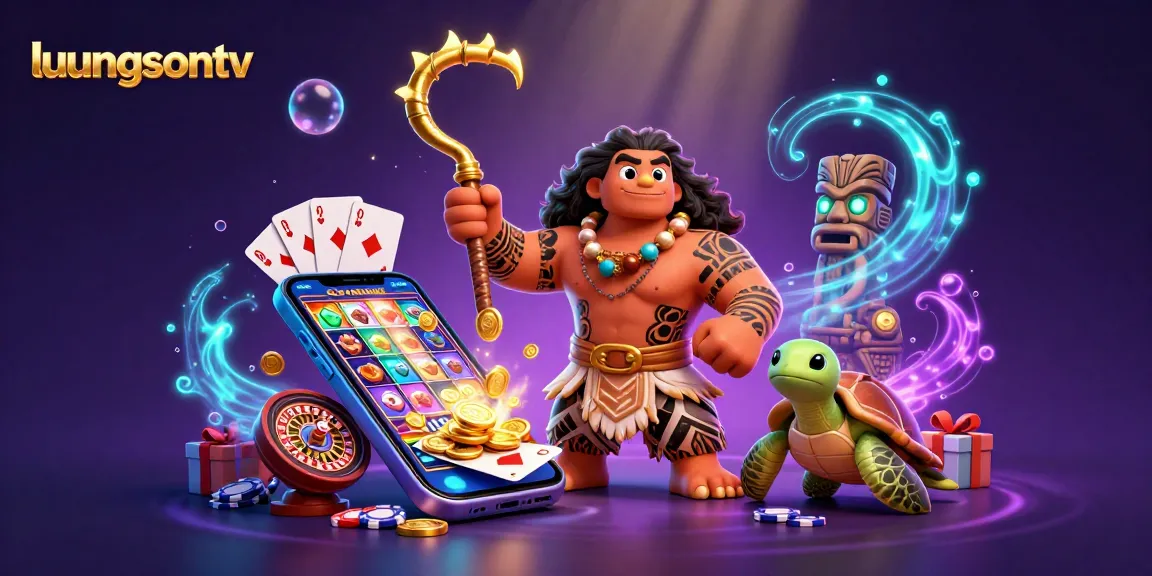 Experience the thrilling action of luongsontv as a demigod hawk uses a golden hook and bursts of gold coins in a mystical casino setting.