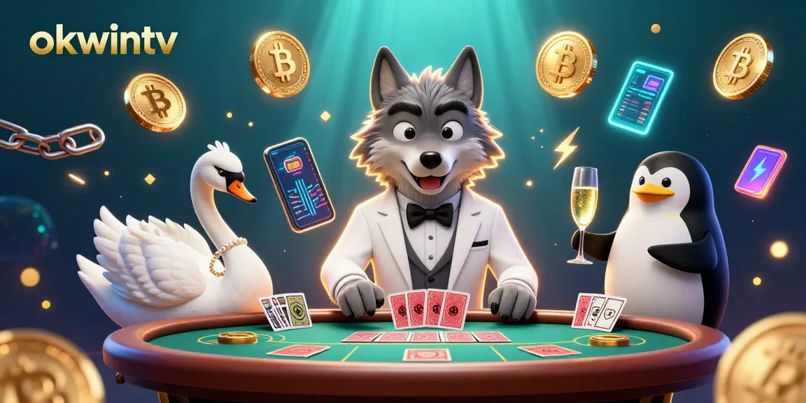 Engage with okwintv in an exciting casino scene featuring unique characters and vibrant graphics.