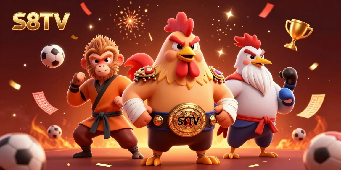 S8TV engages sports betting enthusiasts with thrilling visual elements in a dynamic illustration.