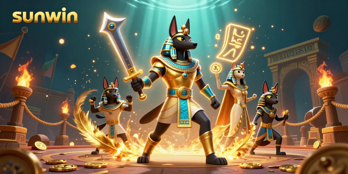Experience the thrill of sunwin with vibrant characters and casino elements in a dynamic gaming scene.